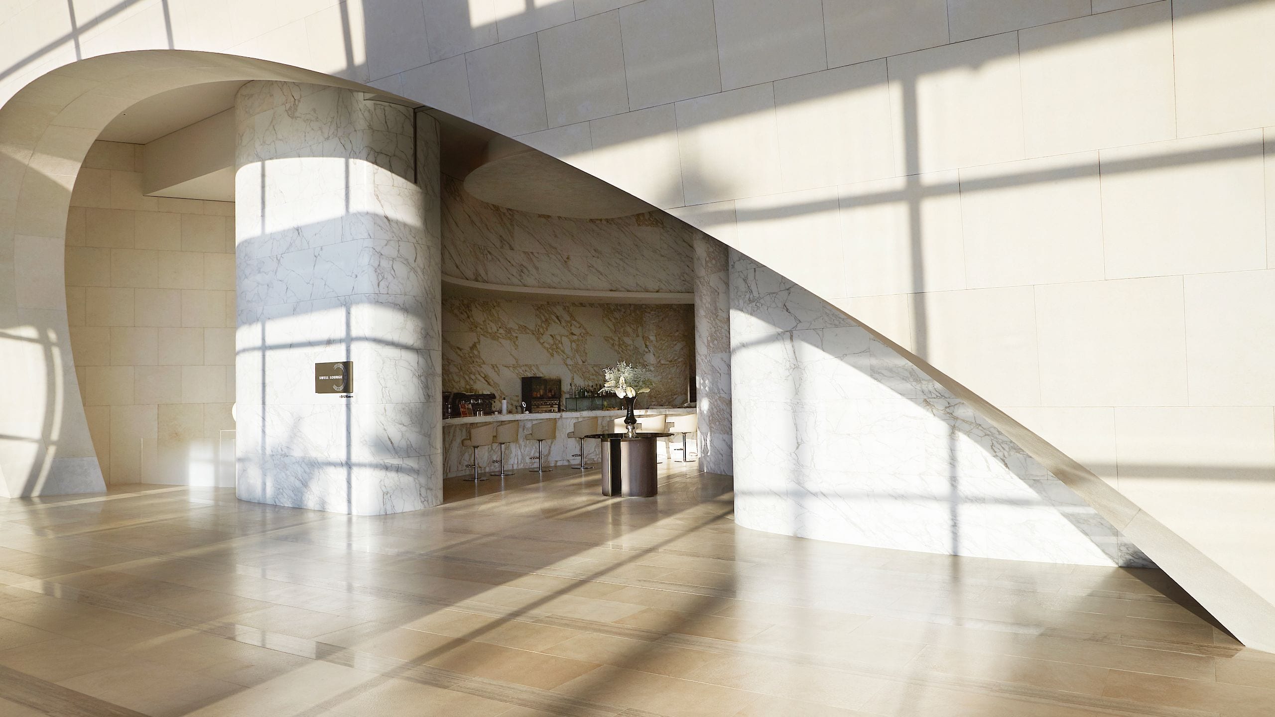 그랜드 하얏트 인천 대리석 메인 로비