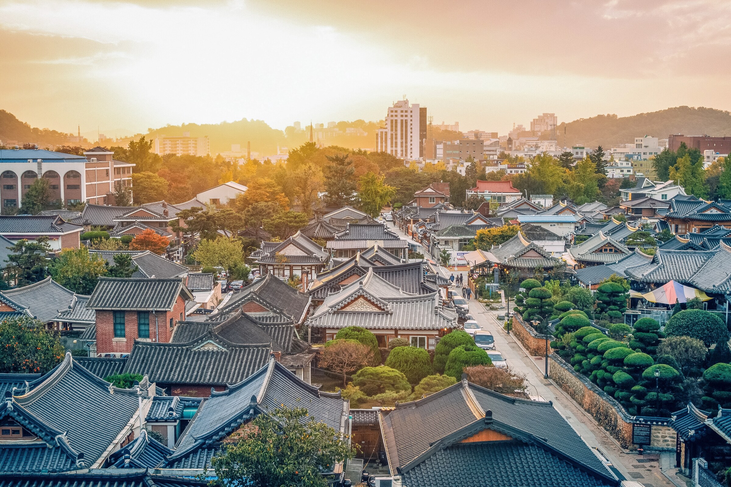 Ancient Jeonju village with historic charm