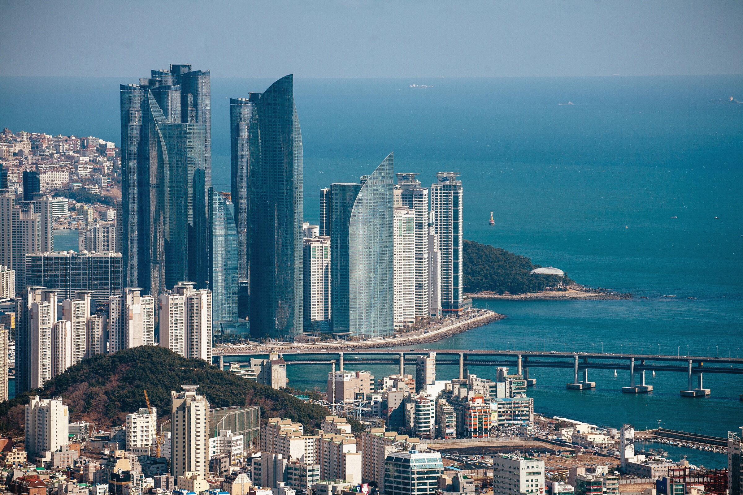 Coastal skyline of Marine City & Haeundae