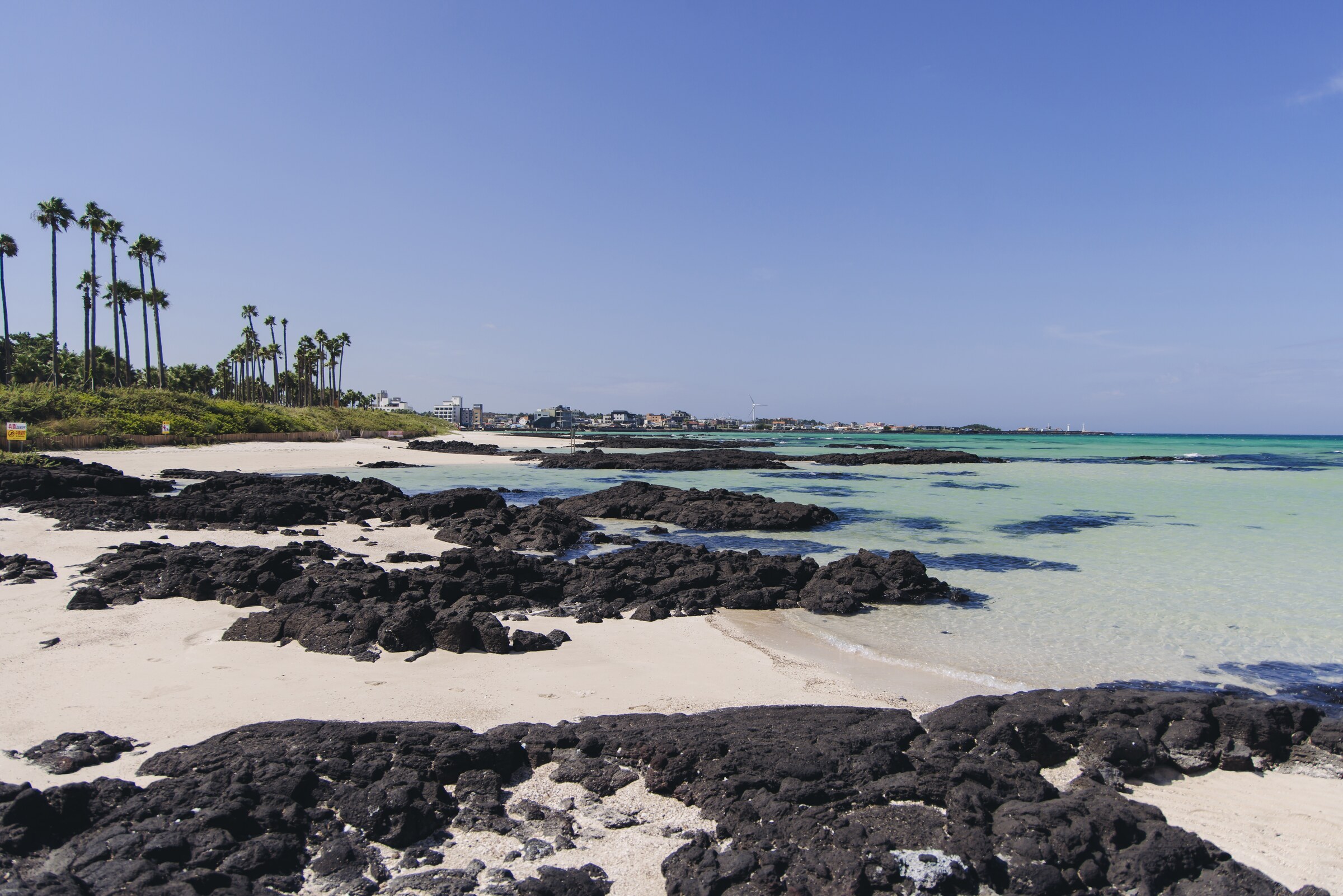 Pristine emerald shores of Jeju